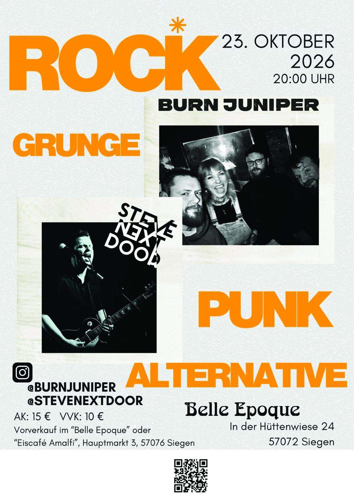 BURN JUNIPER & STEVE NEXT DOOR