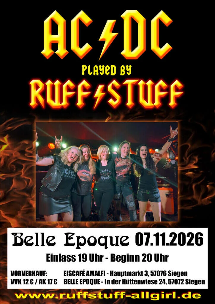 Plakat: AC/DC played by Ruff Stuff